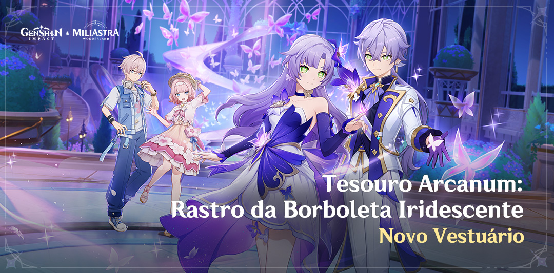Novo Vestuário de Manequim "Tesouro Arcanum: Rastro da Borboleta Iridescente"