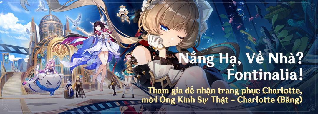 Sự kiện "Nắng Hạ, Về Nhà? Fontinalia!": Tham gia để nhận trang phục Charlotte, mời Ống Kính Sự Thật - Charlotte (Băng)