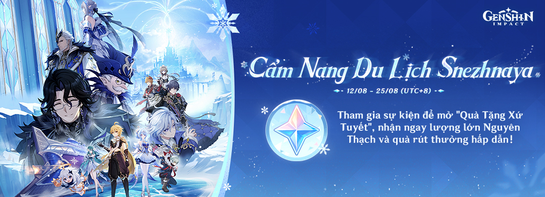 Sự Kiện Web "Cẩm Nang Du Lịch Snezhnaya" Đã Mở, Tham Gia Chắc Chắn Nhận Được Nguyên Thạch!