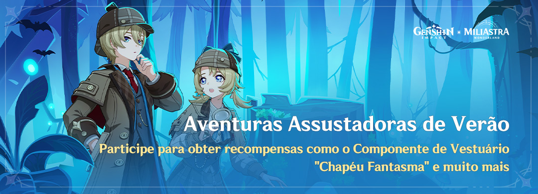Participe do evento "Aventuras Assustadoras de Verão" para obter o Vestuário "Chapéu Fantasma"