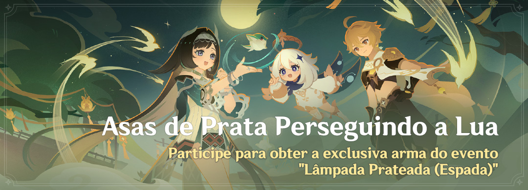 Evento "Asas de Prata Perseguindo a Lua": Participe para obter a exclusiva arma do evento "Lâmpada Prateada (Espada)"